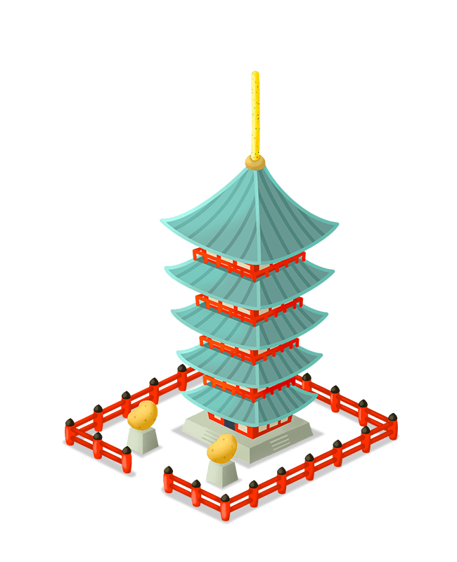 じゃがいもの五重塔