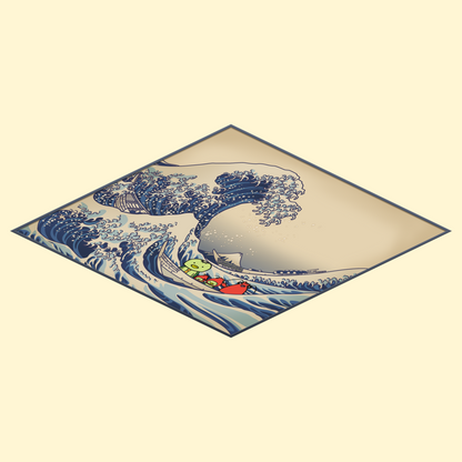 浮世絵風のタイル